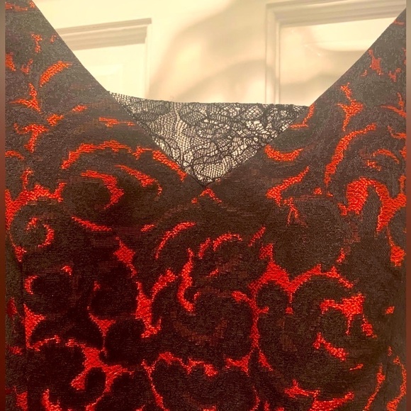 Nanette Lepore Red/black Lace dress Size 4 - Picture 3 of 7
